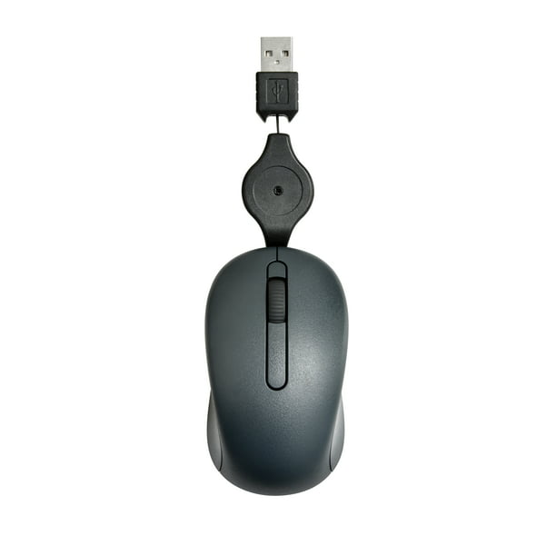 onn. Optical Travel Mouse with 2.2 ft Retractable USB cable, 3 buttons –  The Shoppe Depot