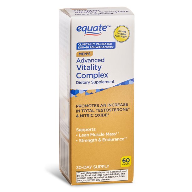 Equate Men's Advanced Vitality Complex with KSM-66 Ashwagandha, 60 Cou ...